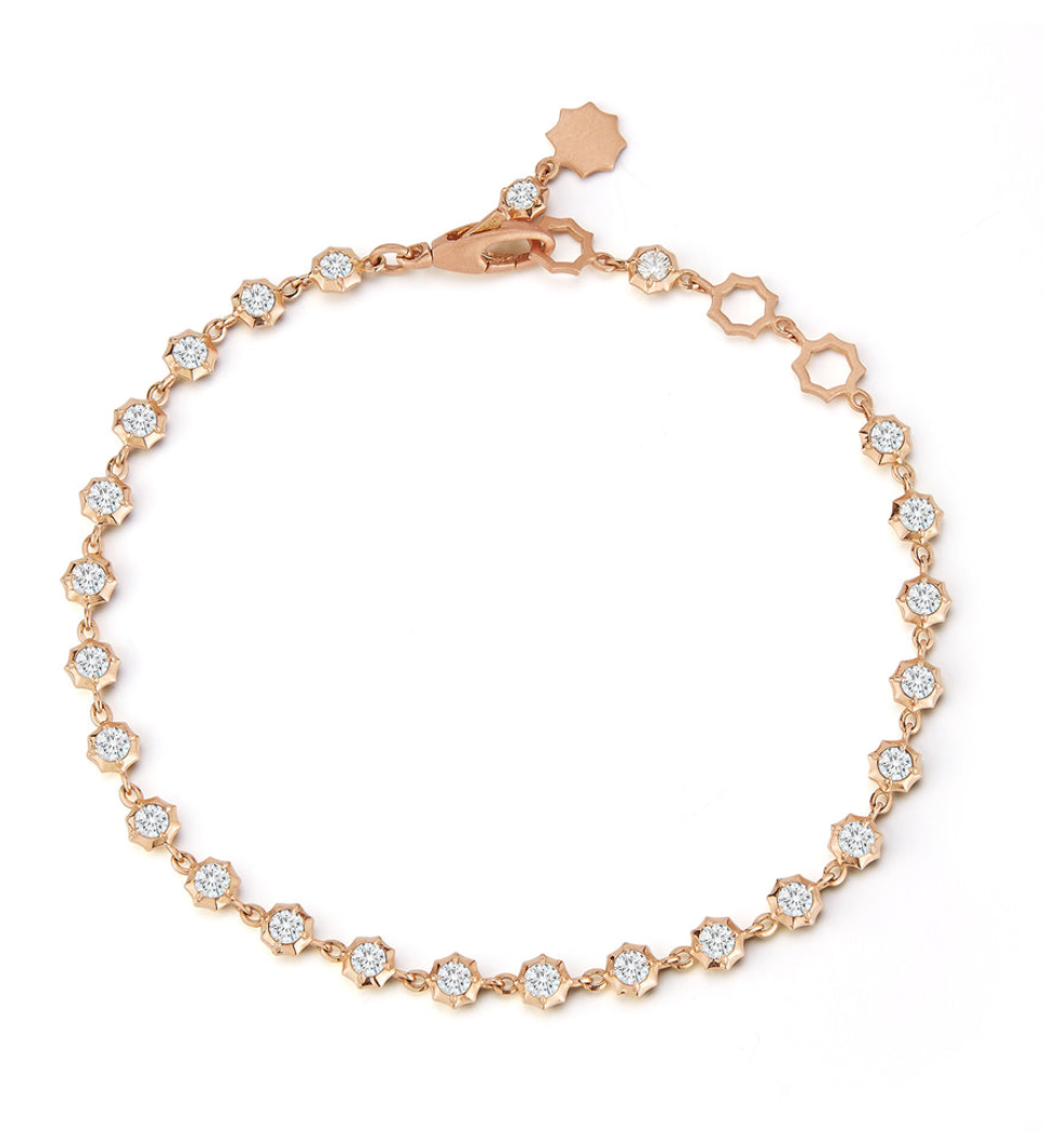 Jade Trau 18K Gold Large Sophisticate Diamond Line Bracelet